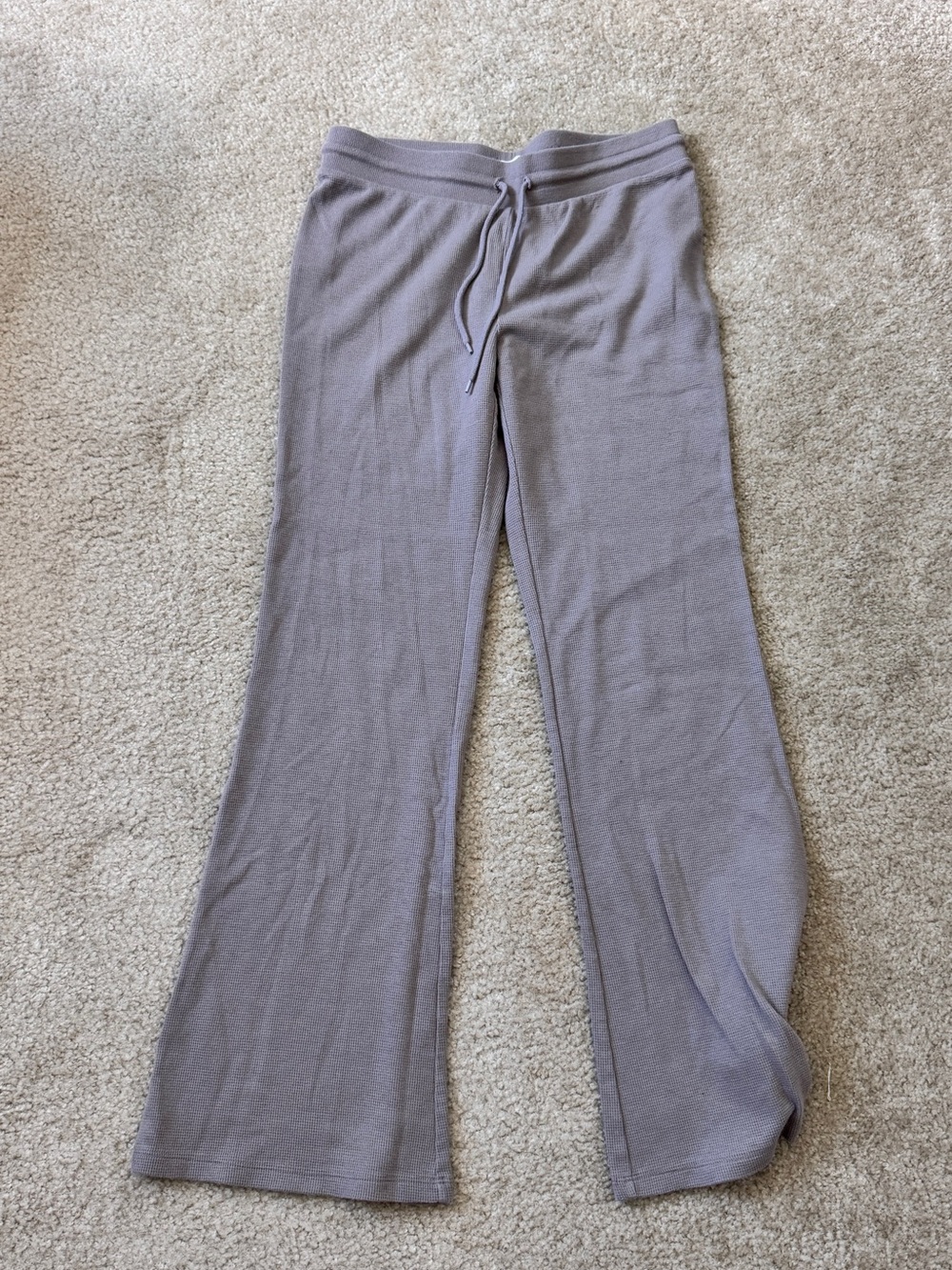 Aritzia Sunday Best Mauve Ribbed Lounge Pants